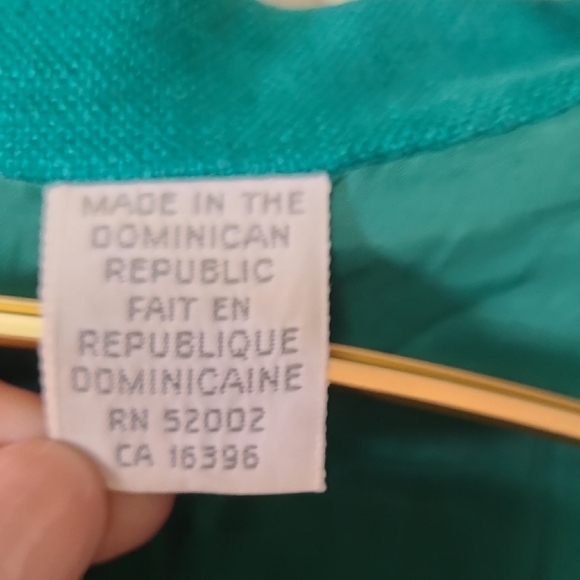 Liz Claiborne Vintage 100% Linen Blue Double-Breasted Blazer Jacket Size 12 - Picture 14 of 15